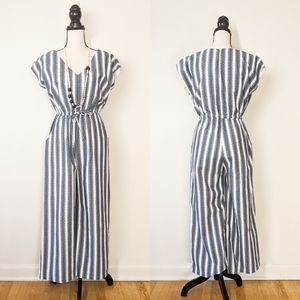 NWT Lucca Striped Linen Jumpsuit